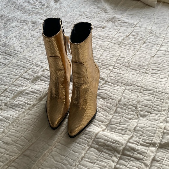 ZARA Gold Boots - Picture 8 of 12